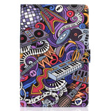 For 10 inch Universal Colored Drawing Pattern Horizontal Flip PU Leather Case with Holder & Card Slots(Graffiti)