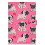 For 8 inch Universal Colored Drawing Pattern Horizontal Flip PU Leather Case with Holder & Card Slots(Love Dog)