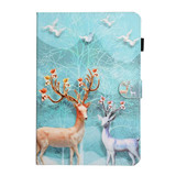 For 8 inch Universal Tablet PC Colored Drawing Pattern Horizontal Flip PU Leather Case with Holder & Card Slot(Sika Deer)