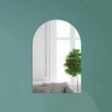 Acrylic Arch Mirror Stereo Wall Stickers Home Decoration Soft Mirror(Silver)