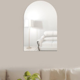 Acrylic Arch Mirror Stereo Wall Stickers Home Decoration Soft Mirror(Silver)