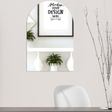 Acrylic Arch Mirror Stereo Wall Stickers Home Decoration Soft Mirror(Gold)