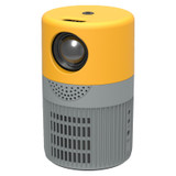 T400 100 inch Screen 3000 Lumens LED Mini Projector, Plug Type:UK Plug(Grey Yellow)