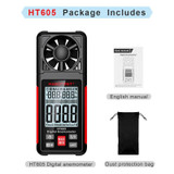 HABOTEST HT605 Portable Intelligent Digital Display Handheld Wind Speed Tester