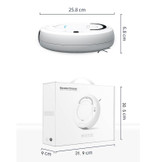 3-in-1 1800pa Smart Cleaning Robot Rechargeable Auto Robotic Vacuum Dry Wet Mopping Cleaner(White)