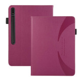 For Samsung Galaxy Tab S9 Ultra / S8 Ultra Litchi Texture Leather Sucker Tablet Case(Purple)