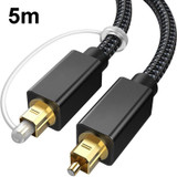 5m Digital Optical Audio Output/Input Cable Compatible With SPDIF5.1/7.1 OD5.0MM(Black)