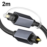 2m Digital Optical Audio Output/Input Cable Compatible With SPDIF5.1/7.1 OD5.0MM(Gray)