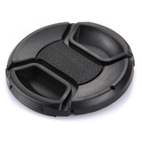 62mm Center Pinch Camera Lens Cap(Black)