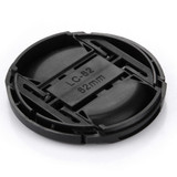 62mm Center Pinch Camera Lens Cap(Black)