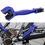 2 Set Bicycle Chain Cleaning Brush Flywheel Cleaning Tools Crankset Brush Cleaning Chain Wheel Set Brush (Blue)