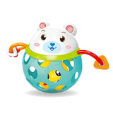 Baby Animal Soft Plastic Can Bite Hand Toy Baby Educational Toys(Polar Bear)