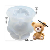 Cartoon Milk Tea Coffee Bear Ice Cube Silicone Mold Aromatherapy Candle Plaster Epoxy Mold, Specification: MC-150