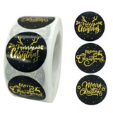 3 PCS Roll Hot Gold Stickers Christmas Stickers Holiday Gift Sealing Stickers, Size: 2.5cm / 1inch