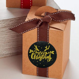 3 PCS Roll Hot Gold Stickers Christmas Stickers Holiday Gift Sealing Stickers, Size: 2.5cm / 1inch