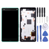 OEM LCD Screen for Sony Xperia Z3 Mini Compact Digitizer Full Assembly with Frame(Green)