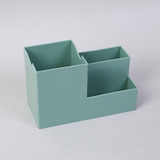 5 PCS Multifunctional Morandi Pen Holder Student Desktop Office Storage Box Makeup Brush Holder Desktop Shelf(Mint Green)