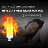 4 PCS USB Candlelight LED Imitation Flame Lamp