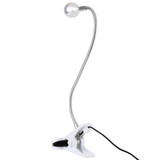 3W 360 Degree Rotation USB Metal Flexible Neck LED Light with Switch & Clip (White Light Silver)