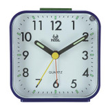 Square Mute Alarm Clock Mini Bedside Office Electronic Clock(Blue)