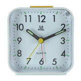 Square Mute Alarm Clock Mini Bedside Office Electronic Clock(White)