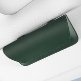 3064 Napa Texture Leather Car Glasses Storage Bag(Olive Green)