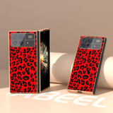 For Xiaomi Mix Fold 3 Nano Plating Leopard Print Phone Case(Red)