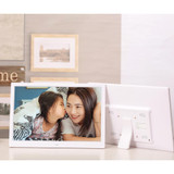 14-inch Digital Photo Frame Electronic Photo Frame Ultra-narrow Side Support 1080P Wall-mounted Advertising Machine(White)