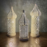 Moroccan Hollow LED Wrought Iron Decorative Lamp, Spec: Medium