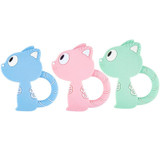 MJYJ019 Silicone Baby Teether Children Molar Stick Toy, Color: Fox-Blue