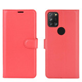 For Alcatel 3X 2020 Litchi Texture Horizontal Flip Protective Case with Holder & Card Slots & Wallet(Red)