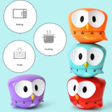 Cartoon Animal Owl Timer Kitchen Desktop Alarm Clock(Blue)