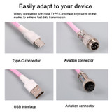 USB-C/Type-C  Mechanical Keyboard Wire Computer Aviation Connector,Cable Length: 3m(Black)