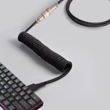 USB-C/Type-C  Mechanical Keyboard Wire Computer Aviation Connector,Cable Length: 3m(Black)