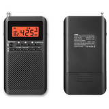 QL-218 Portable FM/AM Two-Band Alarm Clock Digital Display Radio, Style: JPN Version(Black)