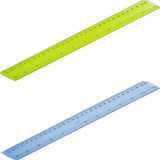 Soft Ruler Student Flexible Ruler Tape Measure Straight Ruler Office School Supplies, Length:20cm(Blue / Green Random Delivery)