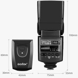 Godox TT520II 433MHZ Wireless 1/300s-1/2000s HSS Flash Speedlite Camera Top Fill Light for Canon / Nikon DSLR Cameras(Black)