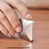 Desktop Kinetic Energy To Vent Stress Relief Fingertip Spinner Toy, Style: Zinc Alloy Quadrilateral Silver