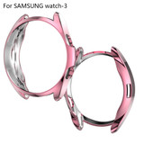 For Samsung Galaxy Watch 3 41mm Electroplating Hollow Half-pack TPU Protective Case(Fink)