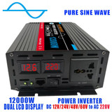 12000W (Actual 2000W) 24V to 220V High Power Car Sine Wave Inverter Power Converter