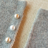 10 PCS Versatile Pearl Stud Buckle Anti-light Collar Buttonigan Shawl Pin Needle Diy Scarf Collar Pin Brooch Pin(White)