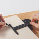T072 Woodworking Multifunctional Aluminum Alloy Marking Ruler(T Type Ruler)