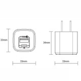 33W Portable Mini Cell Phone Charger Type-C+USB Dual-Port Fast Charger Charging Adapter, CN Plug