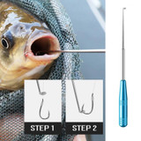 5 PCS Blind Stabbing Device Multifunctional Stainless Steel Fish Mouth Deep Throat Detacher(Metal Black)