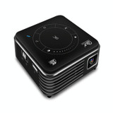 P11 4K HD DLP Mini 3D Projector 4G + 32G Smart Micro Convenient Projector, Style:US Plug(Black)