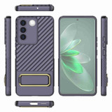 For vivo S16e 5G Wavy Textured Phone Case (Purple)