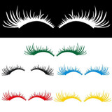 5 Pairs Car Big Lamp Eyebrow Sticker Sexy Eye Eyelash Car Sticker(Red)