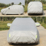 Oxford Cloth Anti-Dust Waterproof Sunproof Flame Retardant Breathable Indoor Outdoor Full Car Cover Sun UV Snow Dust Resistant Protection SUV Car Cover with Warning Strips, Fits Cars up to 4.7m(183 inch) in Length