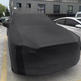 Anti-Dust Anti-UV Heat-insulating Elastic Force Cotton Car Cover for Business Car, Size: 4.8m~5.15m (Black)