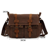 AUGUR 2138 Men Casual Canvas Shoulder Messenger Crossby Bag (Coffee)